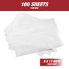 PrepWipe Heavy Duty Cleaning Towels, Lint Free Cleaning, Industrial Paper, Disposable Towels Pack of 100 Sheets 9"x17" (White) (White, 1 Pack (100 Sheets)) view 2
