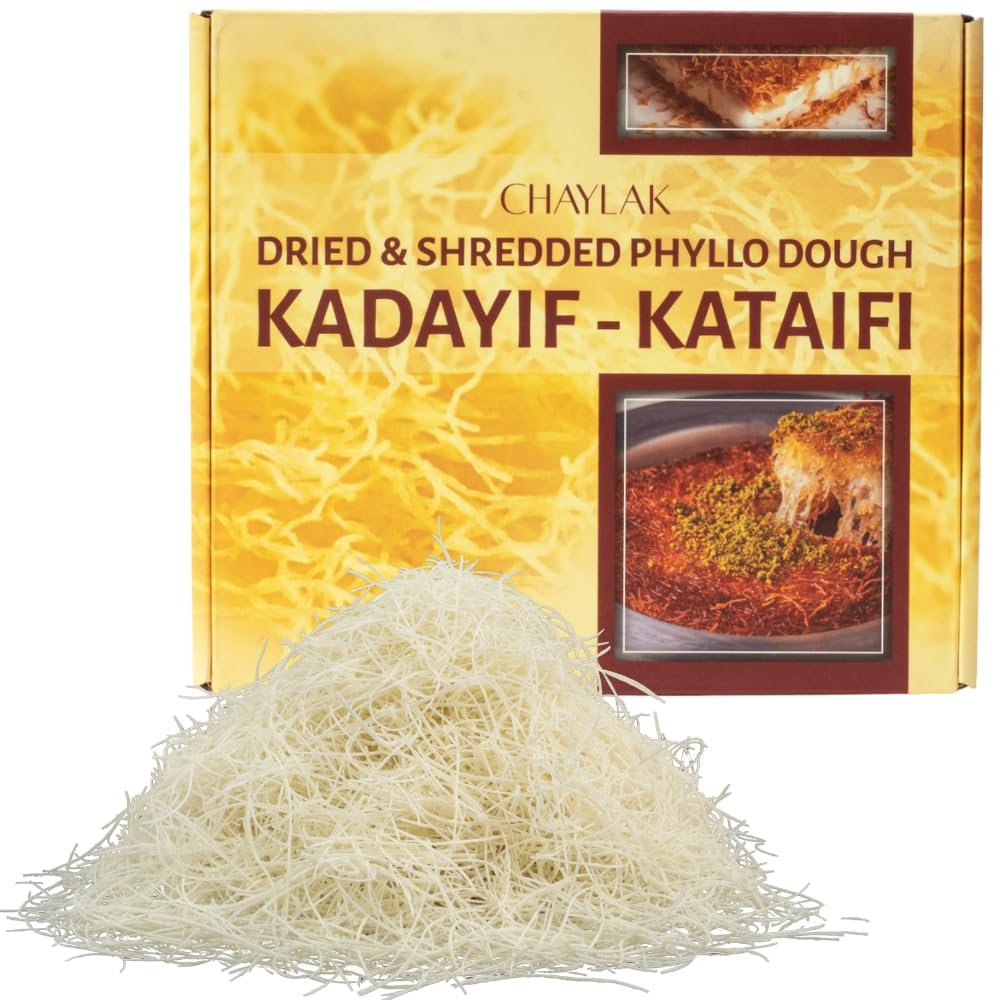 Kataifi Shredded Fillo Dough, Dried & Shredded Phyllo Dough for Dubai Chocolate Bar Pistachio, Kadayif, Kataifi, Knafeh (17.6 oz)