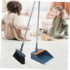 STOBAZA 1set Broom and Dustpan Ergonomic Handle Cleaning Accessories for Home Kitchen Office and Garage Efficient Dust Removal with Standing Upright Dustpan view 2