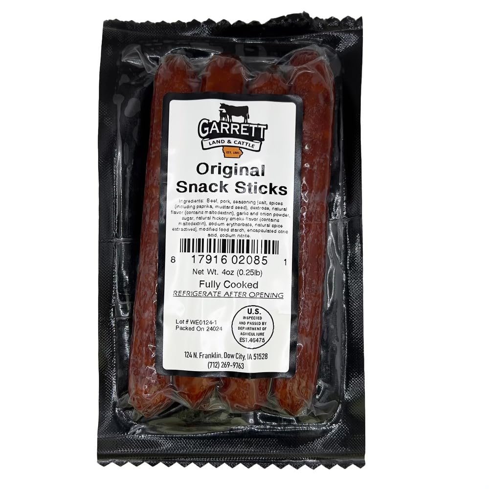 GLC Beef & Pork Snack Sticks | 80% Black Angus Iowa Beef & 20% Pork | Keto, Paleo, High Protein, Gluten-Free | Healthy Meat Snacks for Adults | Perfect On-the-Go Low Carb Snack | 1 oz Sticks, (10-pack, 40, Count)