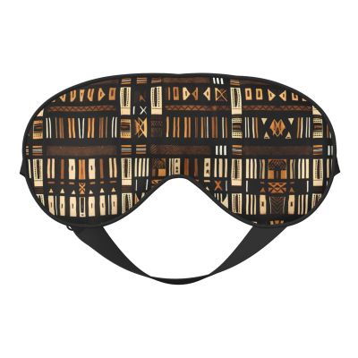 African Mud Cloth Tribal Print Block Out Light Sleeping Eye Mask,Night Blindfold, Breathable Soft Eye Shade Cover Gifts