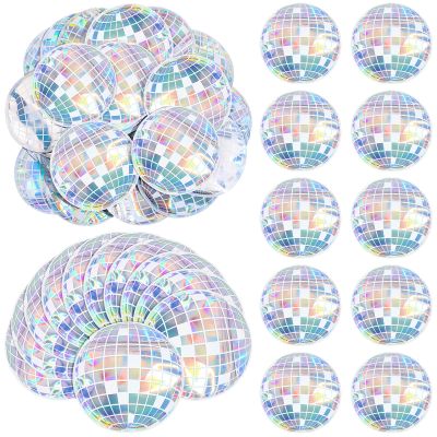 100 Pcs Disco Ball Bags Party Favors 5.9 x 5.9 inches Holographic Resealable Bags Recovery Kit Bachelorette Party for Easter Wedding Birthday Decoration Travel Packaging (Disco Ball)