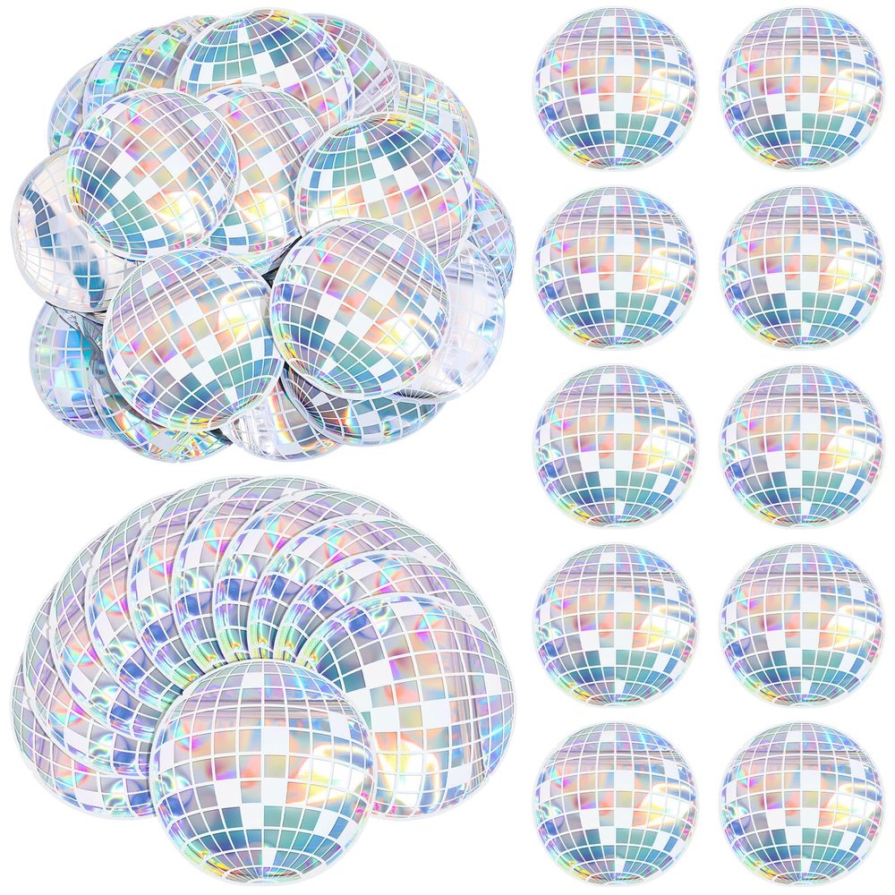 100 Pcs Disco Ball Bags Party Favors 5.9 x 5.9 inches Holographic Resealable Bags Recovery Kit Bachelorette Party for Easter Wedding Birthday Decoration Travel Packaging (Disco Ball)