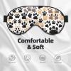 Cute Dog Paw Prints Print Block Out Light Sleeping Eye Mask,Night Blindfold, Breathable Soft Eye Shade Cover Gifts view 3