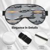 Aircraft Fighter Jets Print Block Out Light Sleeping Eye Mask,Night Blindfold, Breathable Soft Eye Shade Cover Gifts view 4