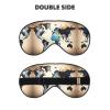Abstract World Map Print Block Out Light Sleeping Eye Mask,Night Blindfold, Breathable Soft Eye Shade Cover Gifts view 2