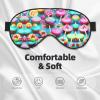 Colorful Sweet Lollipop Cupcake Donut Print Block Out Light Sleeping Eye Mask,Night Blindfold, Breathable Soft Eye Shade Cover Gifts view 3