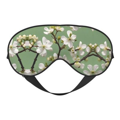 Dogwood Blossoms Print Block Out Light Sleeping Eye Mask,Night Blindfold, Breathable Soft Eye Shade Cover Gifts
