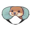 Cartoon Cute Otters Print Block Out Light Sleeping Eye Mask,Night Blindfold, Breathable Soft Eye Shade Cover Gifts view 1