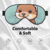 Cartoon Cute Otters Print Block Out Light Sleeping Eye Mask,Night Blindfold, Breathable Soft Eye Shade Cover Gifts view 3
