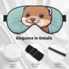 Cartoon Cute Otters Print Block Out Light Sleeping Eye Mask,Night Blindfold, Breathable Soft Eye Shade Cover Gifts view 4