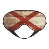 Alabama State Flag On Old Wood Grain Postcard Print Block Out Light Sleeping Eye Mask,Night Blindfold, Breathable Soft Eye Shade Cover Gifts view 1