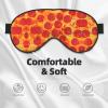3D Pizza Pepperoni Print Block Out Light Sleeping Eye Mask,Night Blindfold, Breathable Soft Eye Shade Cover Gifts view 3