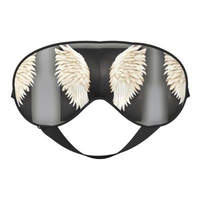 Angel Feathers Print Block Out Light Sleeping Eye Mask,Night Blindfold, Breathable Soft Eye Shade Cover Gifts