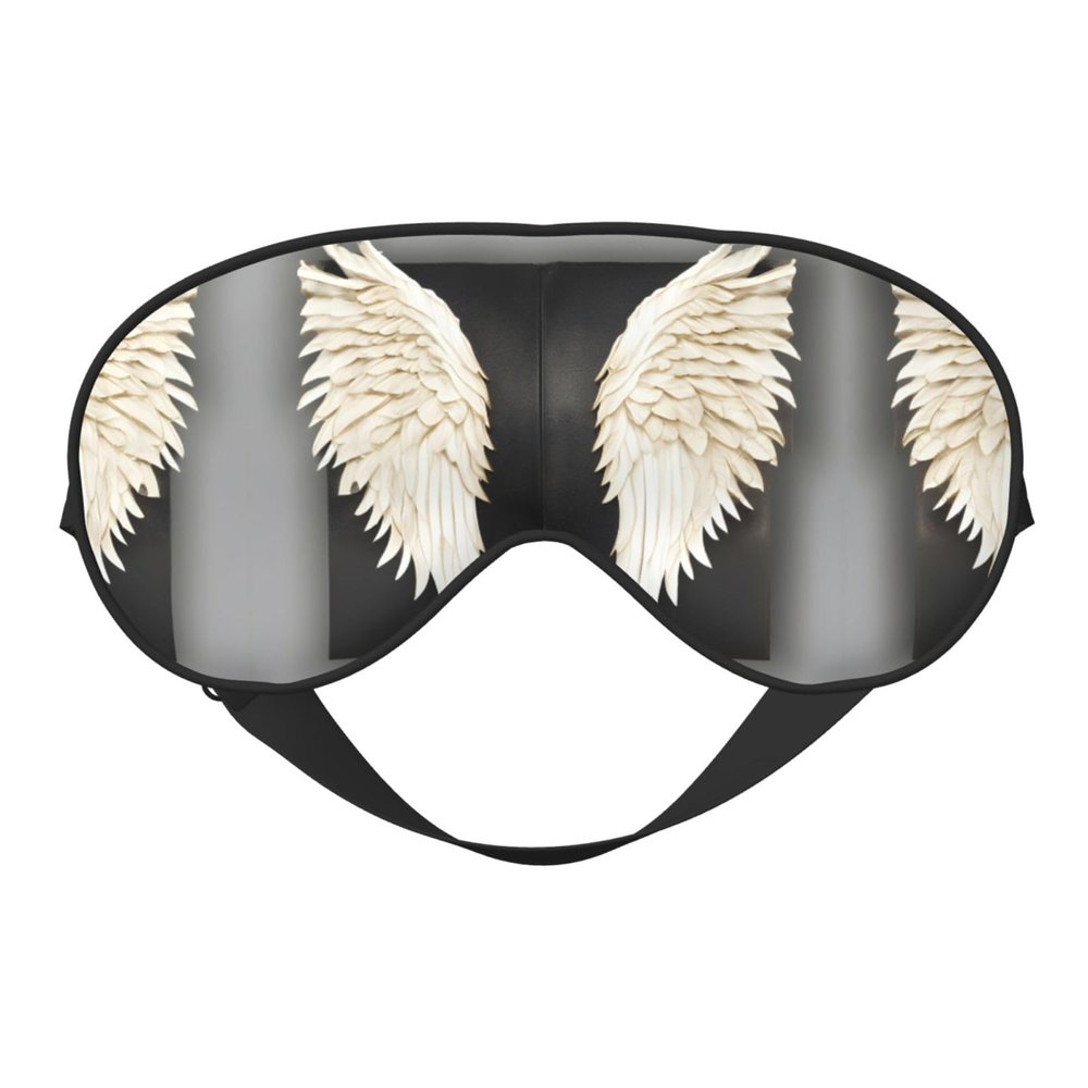 Angel Feathers Print Block Out Light Sleeping Eye Mask,Night Blindfold, Breathable Soft Eye Shade Cover Gifts