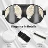 Angel Feathers Print Block Out Light Sleeping Eye Mask,Night Blindfold, Breathable Soft Eye Shade Cover Gifts view 4