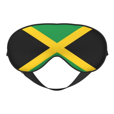 Flag of Jamaica Print Block Out Light Sleeping Eye Mask,Night Blindfold, Breathable Soft Eye Shade Cover Gifts