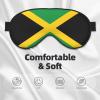 Flag of Jamaica Print Block Out Light Sleeping Eye Mask,Night Blindfold, Breathable Soft Eye Shade Cover Gifts view 3