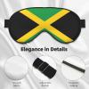 Flag of Jamaica Print Block Out Light Sleeping Eye Mask,Night Blindfold, Breathable Soft Eye Shade Cover Gifts view 4