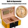 Cigar Humidor, Cigar Box With Cedar Lining And Dividers, Humidor With Hygrometer And Humidifiers, Gloss Piano Finish, Cigar Accessories, Holds 150 Cigars Cigar Gifts For Men view 4