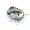 Pill Case Rectangle 3 Compartment Pill Box Round Pill Organize Metal Waterproof Medicine Organizer Box for Travel Small Pill Container Portable for Supplements view 2