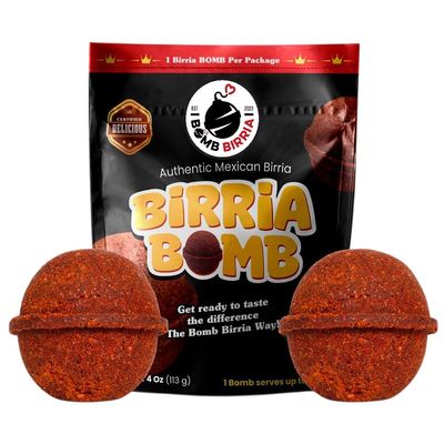 Authentic Birria Bombs - LARGE 2 pack by Bomb Birria - The Best Authentic Mexican Spice Mix for Birria Plates, Tacos, Quesabirrias, Tortas, Nachos, Burritos and much more Made with Real Spices, Herbs, and Chiles for Quick and Flavorful Meals Just a