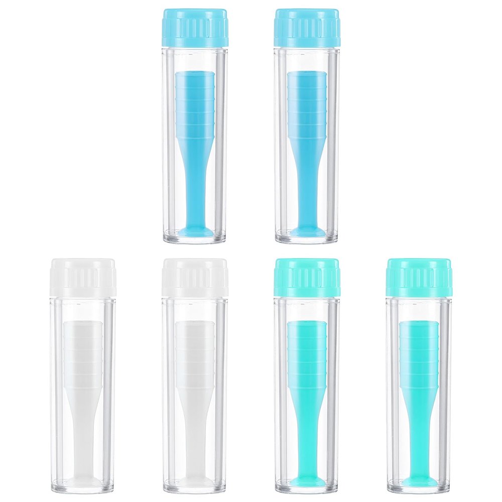 Oruola 6pcs Contact Lens Plunger,Contact Suction Cup,Soft Contacts Lens Remover Tool,Silicone Comfort Contacts Plunger Suction Holder,Scleral Len Inserter for Hard and Soft Lenses,3 Clolors