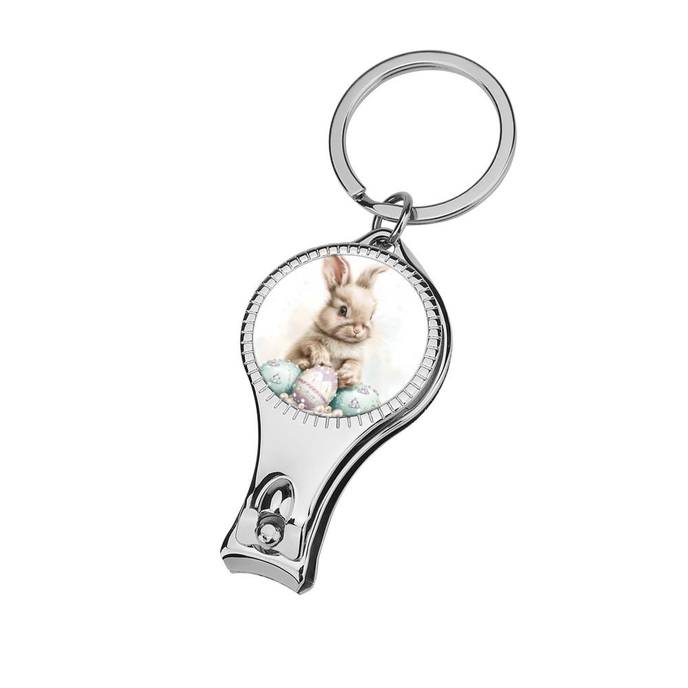 Cute Little Baby Easter Bunny Nail Clippers Toenail Clipper Cutters Easter Eggs with Diamonds and Pearls Professional Nail Trimmer Nail Cuticle Cutter for Women Men