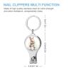 Cute Little Baby Easter Bunny Nail Clippers Toenail Clipper Cutters Easter Eggs with Diamonds and Pearls Professional Nail Trimmer Nail Cuticle Cutter for Women Men view 2