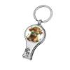 Cute Cartoon Baby Highland Cow Nail Clippers Toenail Clipper Cutters Green Sunglasses and Four Leaf Clover Wreath Professional Nail Trimmer Nail Cuticle Cutter for Women Men view 1