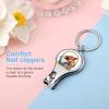 A Highland Cow Baby Sleeping Inside an Easter Basket Nail Clippers Toenail Clipper Cutters Easter Eggs Professional Nail Trimmer Nail Cuticle Cutter for Women Men view 4