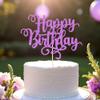 Sleyberoy Glitter Happy Birthday Cake Topper-Handmade Happy Birthday Cake DecorAnniversary/Birthday PartyPhoto Booth Props Decoratio (purple) view 2