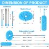 iHUFeather Ceiling Fan Cleaner Duster Reusable Microfiber Removable Duster with Extension Pole Adjusts 12 to 71 Inch for Cleaning Walls Bookshelves Furniture Door Window Top (Blue) view 2