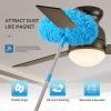 iHUFeather Ceiling Fan Cleaner Duster Reusable Microfiber Removable Duster with Extension Pole Adjusts 12 to 71 Inch for Cleaning Walls Bookshelves Furniture Door Window Top (Blue) view 3