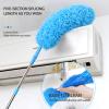 iHUFeather Ceiling Fan Cleaner Duster Reusable Microfiber Removable Duster with Extension Pole Adjusts 12 to 71 Inch for Cleaning Walls Bookshelves Furniture Door Window Top (Blue) view 4