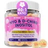 Myo-Inositol & D-Chiro Inositol Gummies, 40:1 Ratio Inositol Gummies Supplement w/ Omega 3, MTHF Folate, Magnesium, Vitamin D3, B12 & Zinc for Female Health & Wellness, 0g Sugar, Vegan, NO GMO, 60 Cts view 1