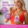 Myo-Inositol & D-Chiro Inositol Gummies, 40:1 Ratio Inositol Gummies Supplement w/ Omega 3, MTHF Folate, Magnesium, Vitamin D3, B12 & Zinc for Female Health & Wellness, 0g Sugar, Vegan, NO GMO, 60 Cts view 4