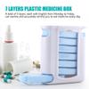 2PCS Pill Organizer, 28 Grid 7 Layers Travel Pill Organizer Medicine Storage Box 7 Day Pill Organizer for Medicine Vitamin Fish Oil view 2