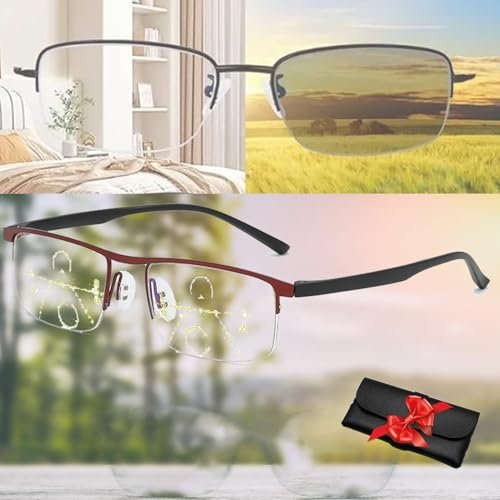Titanium Progressive Far and Near Use Reading Glasses
