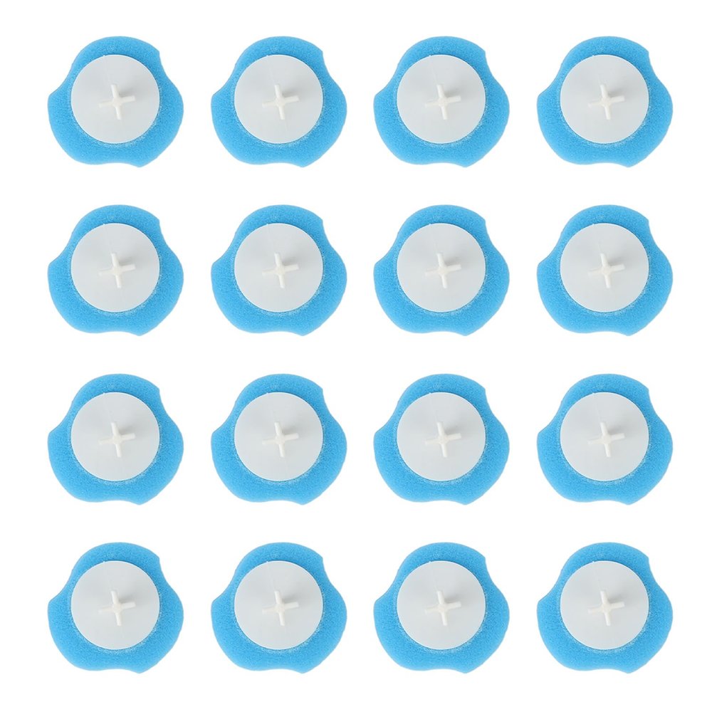 16pcs Toilet Brush Refill Heads, Disposable Water Soluble Cleaner Toilet Brush Refills for Bathroom, Sponge Material