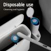 16pcs Toilet Brush Refill Heads, Disposable Water Soluble Cleaner Toilet Brush Refills for Bathroom, Sponge Material view 4
