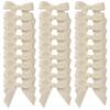 Micomon 50pcs 1-1/2" Mini Satin Ribbon Bows Without Twist Ties for Crafts Gift Wrapping Packing Christmas Decoration (1.5"-Ivory) view 2