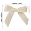 Micomon 50pcs 1-1/2" Mini Satin Ribbon Bows Without Twist Ties for Crafts Gift Wrapping Packing Christmas Decoration (1.5"-Ivory) view 3