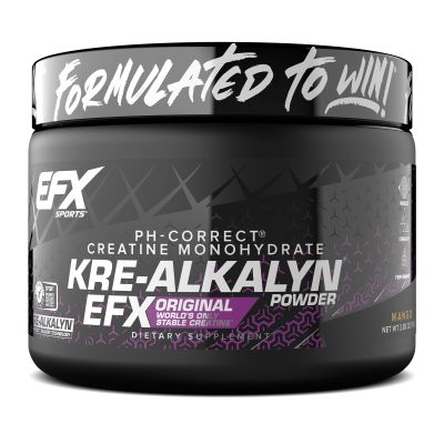 EFX Sports Kre-Alkalyn EFX Powder | pH Correct Creatine Monohydrate Powder Supplement | Strength, Muscle Growth & Performance | 55 Servings (Mango)