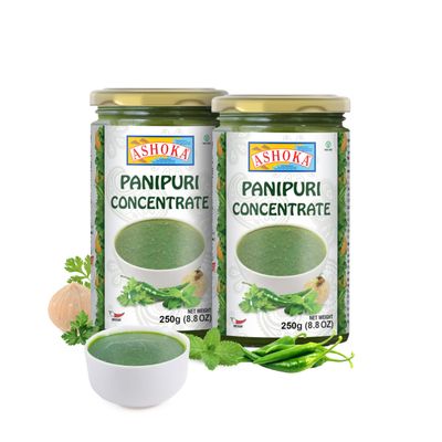 Ashoka Indian Dipping Chutney | Panipuri Concentrate | Made with Premium Indian Spices | Vegan | Kosher | Original Indian Cuisine Since 1932 | Great for BBQs, Wings, and Salads | Pack of 2