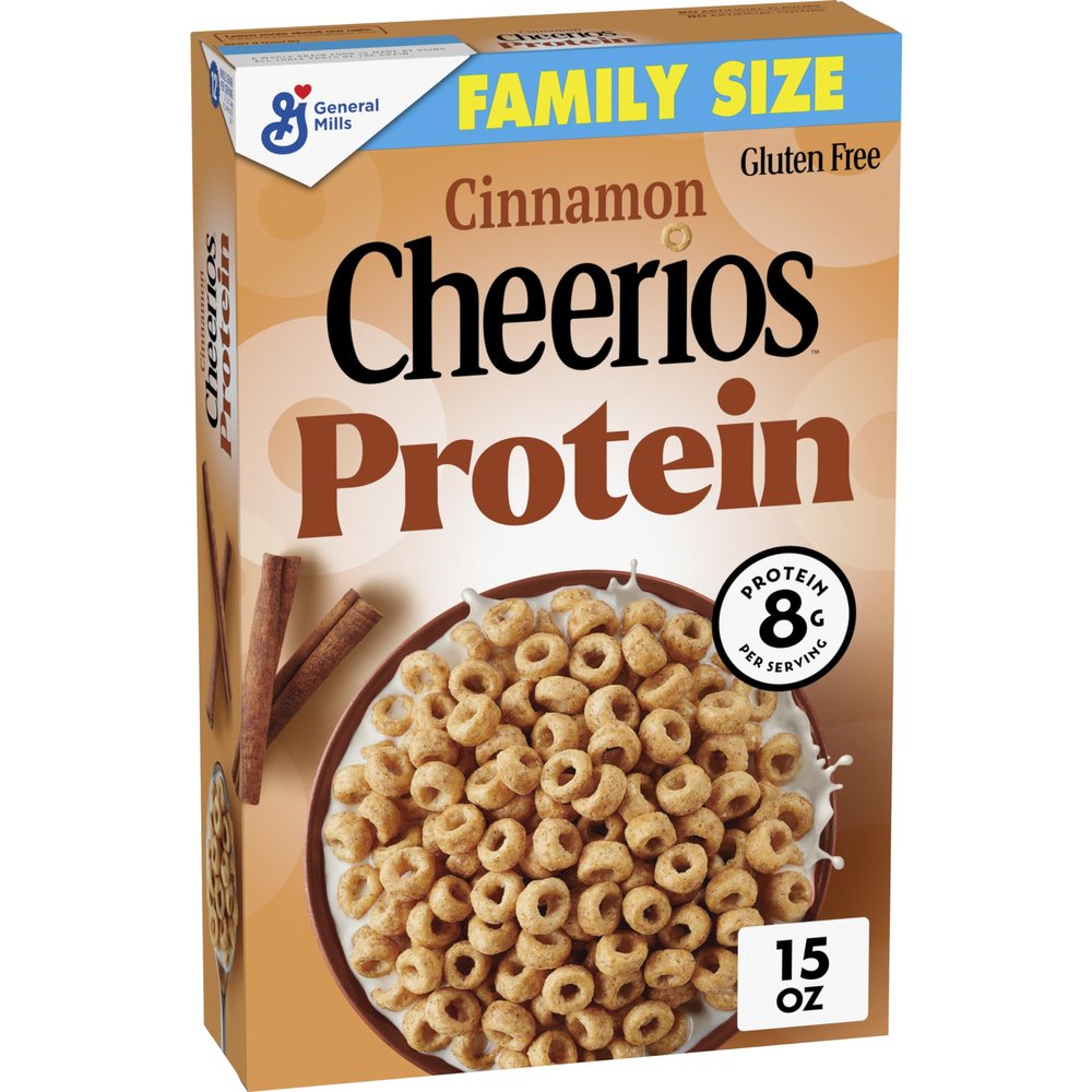 Cheerios Protein Cereal, Cinnamon, 8g Protein, Family Size, 15 oz