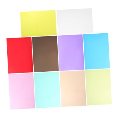 UTHCLO 10pcs Colored Cellophane Transparent Pvc Film for Diy Arts Crafts and Decorations Versatile and Easy to Cut Creative Projects and Gifts