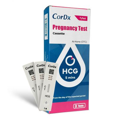 CorDx Early Detection Pregnancy Test Kit, Urine Tests for Easy At Home hCG Level Testing, Tester for Pregnant Women, Clear, Fast and Reliable Result with Over 99% Accuracy, 3 Pack Cassettes