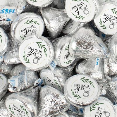 340 Pcs Engagement Party Bridal Shower Candy Party Favors Milk Chocolate Kisses (3.6 lb) - No Assembly Required