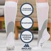 Mojo Compression Socks for Women and Men 20-30mmHg Plus Size - Extra Wide Calf Opaque Compression Stockings for Nursing, Lymphedema, Varicose Veins Circulation - White, 7X-Large - A601 view 3
